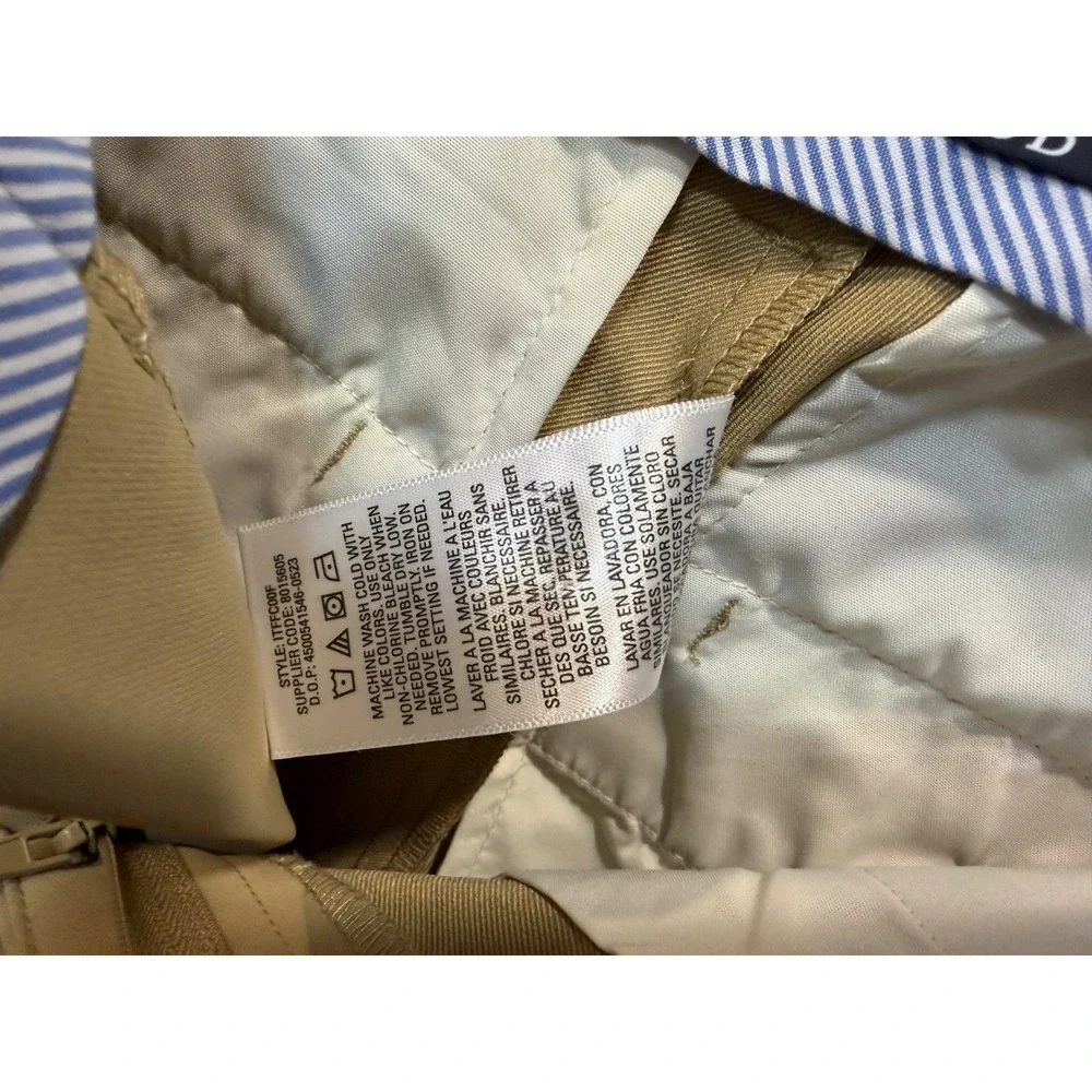 IZOD Boys Khaki Tan Dress Slacks Regular Fit Performance Stretch Pants‎ Size 12